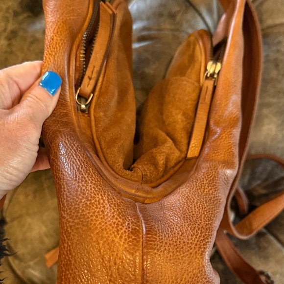 We The Free Cognac Leather Sling Backpack main image 4